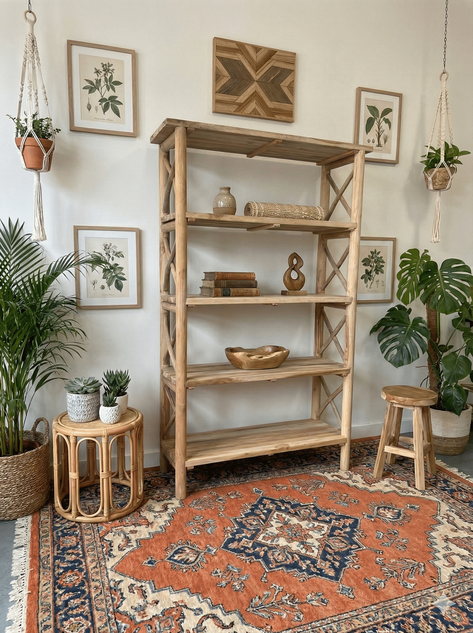 ספרייה טיק צעיר דגם JBF-282 מידה 200*40*120 במחיר מבצע: 3,800 ש"ח