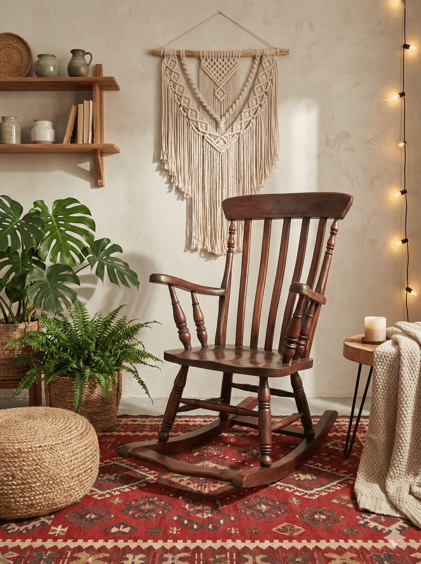 כיסא נדנדה עץ מלא טיק במחיר מבצע: 1,490 ש"ח