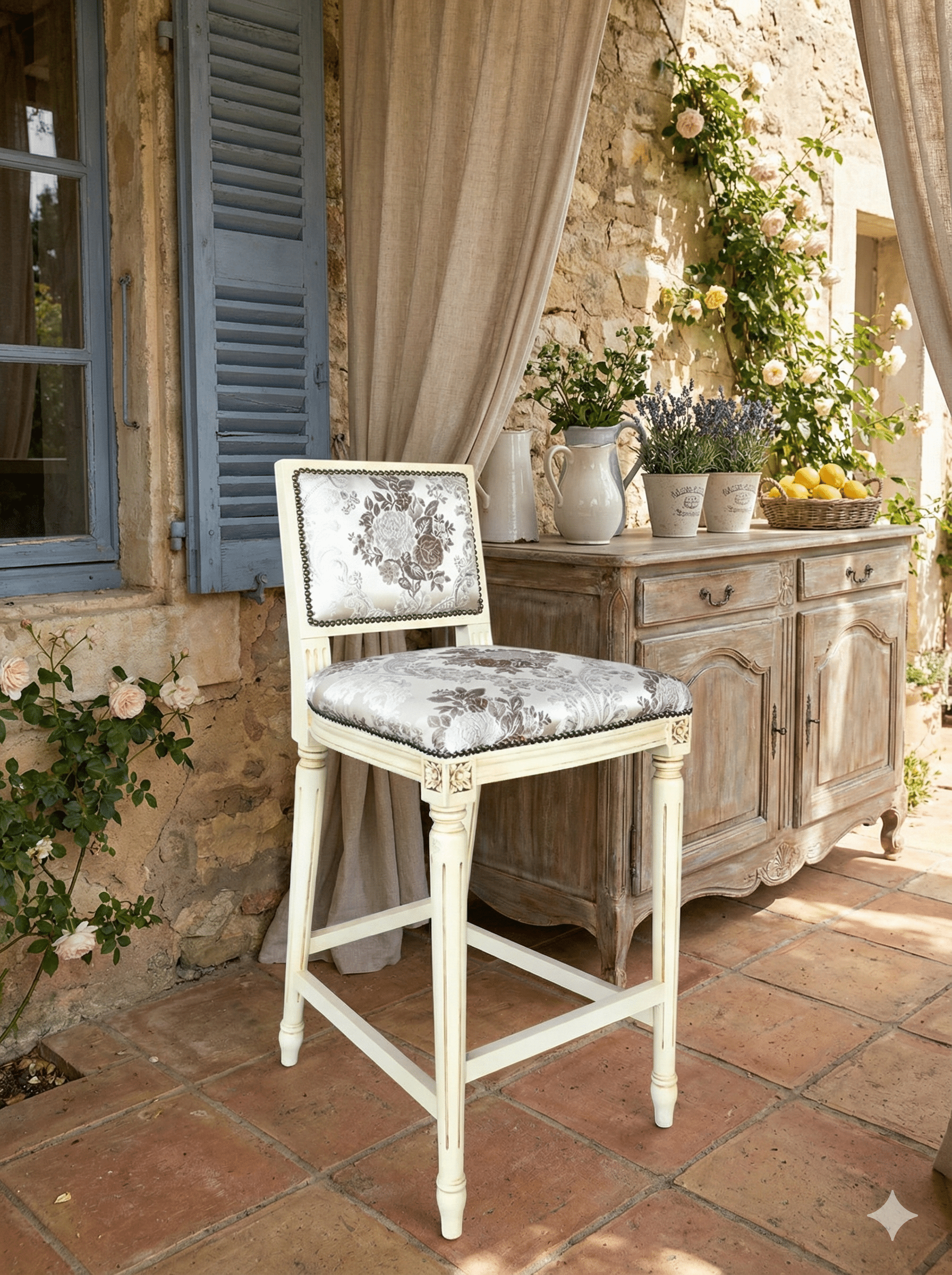 כיסא בר עץ מלא מהגוני גימור עץ כרם עתיק מידה 100*63*45*45 במחיר מבצע: 1,200 ש"ח