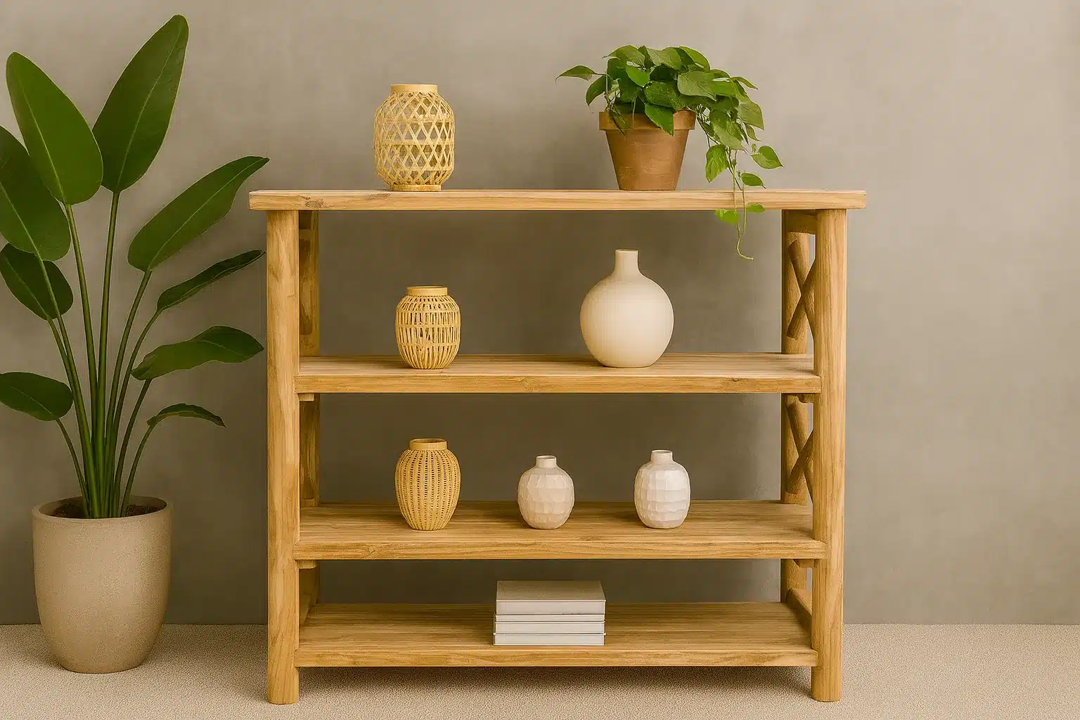 ספרייה טיק צעיר דגם JBF-282 מידה 120*40*100 במחיר מבצע: 1,800 ש"ח