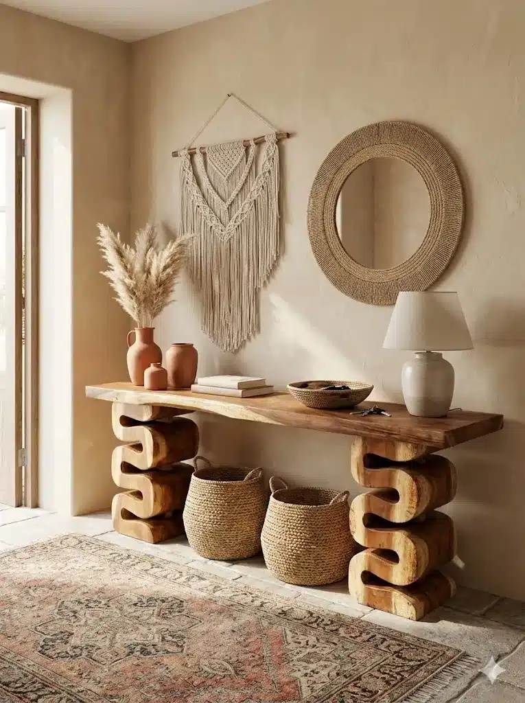 קונסולה דגם twist משטח עליון פרוסה גזע ללא חיבורים מידה 60*50/40*210 במחיר מבצע: 4,800 ש"ח