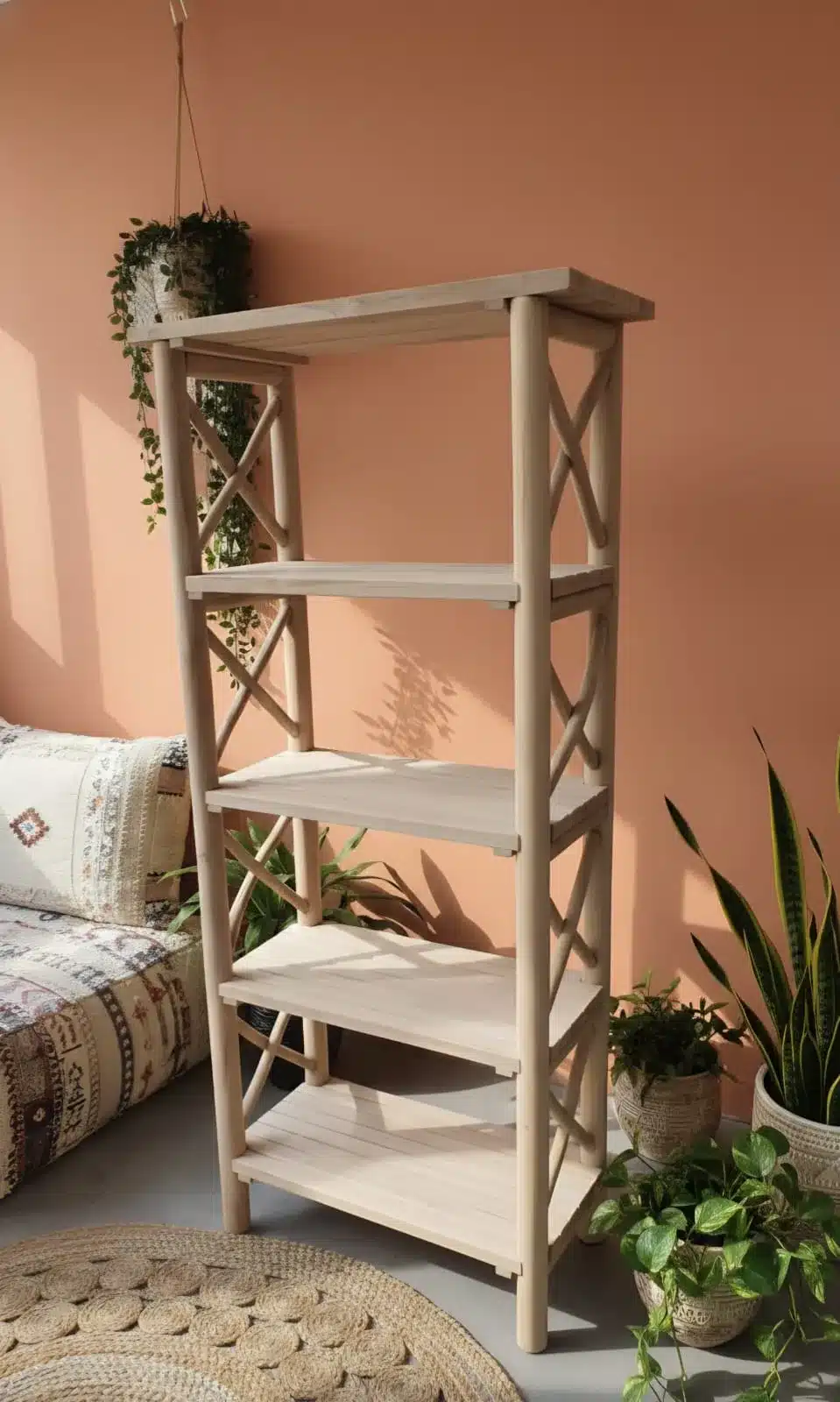 ספרייה טיק צעיר דגם JBF-282 מידה 200*40*120 במחיר מבצע: 3,800 ש"ח