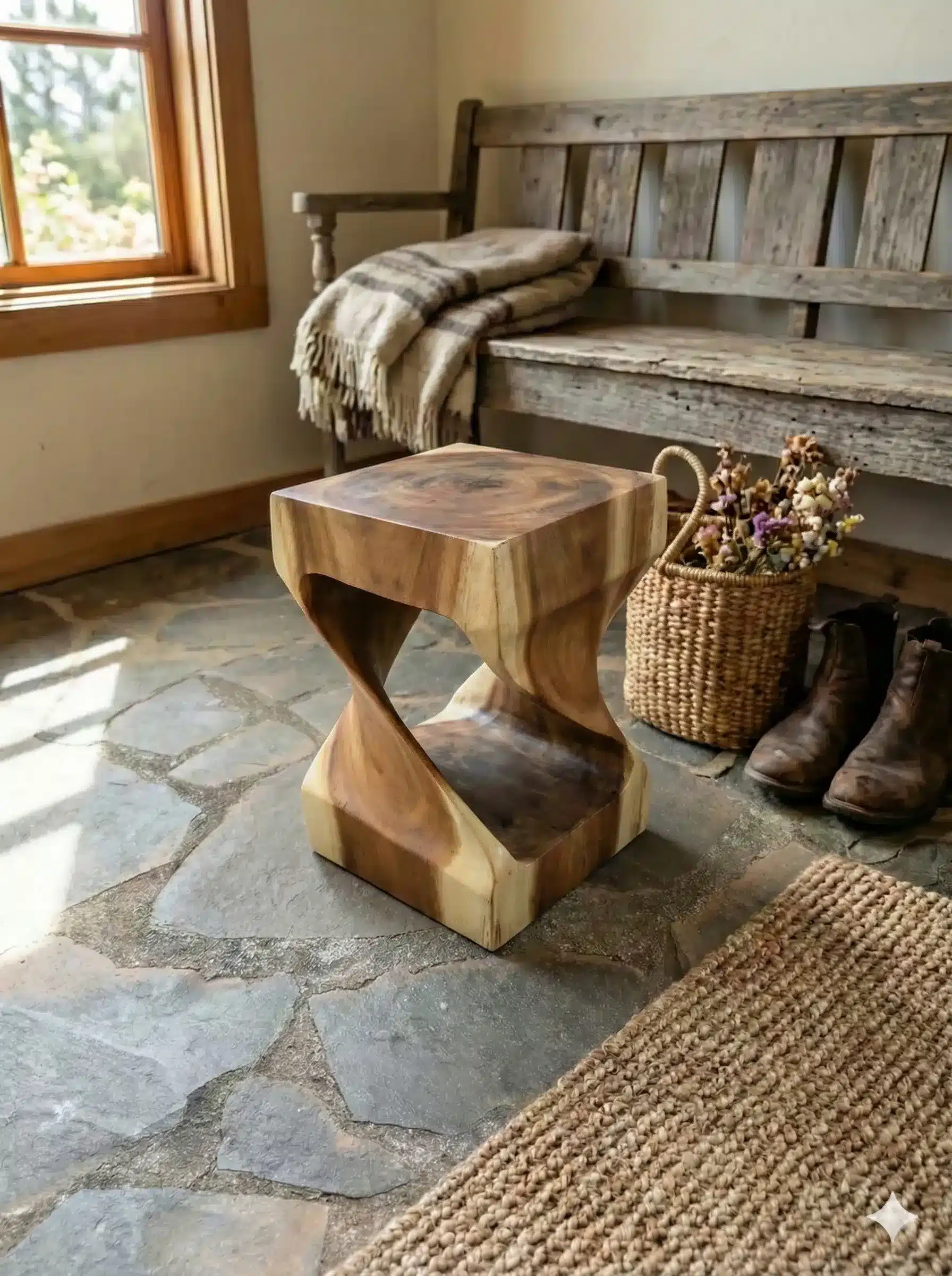 בול גזע עץ טבעי דגם twist מידה 45*30*30 במחיר מבצע: 690 ש"ח