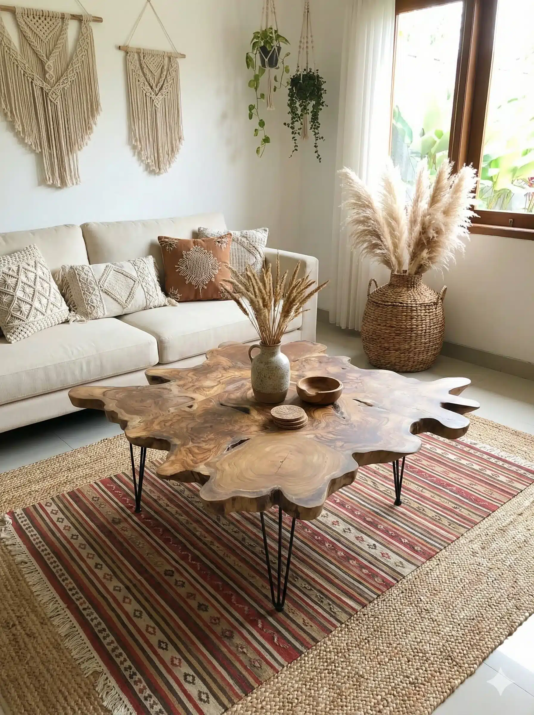 שולחן סלון פלחי טיק רגל סיכה ברזל שחור מידה 90*90 במחיר מבצע: 2,600 ש"ח