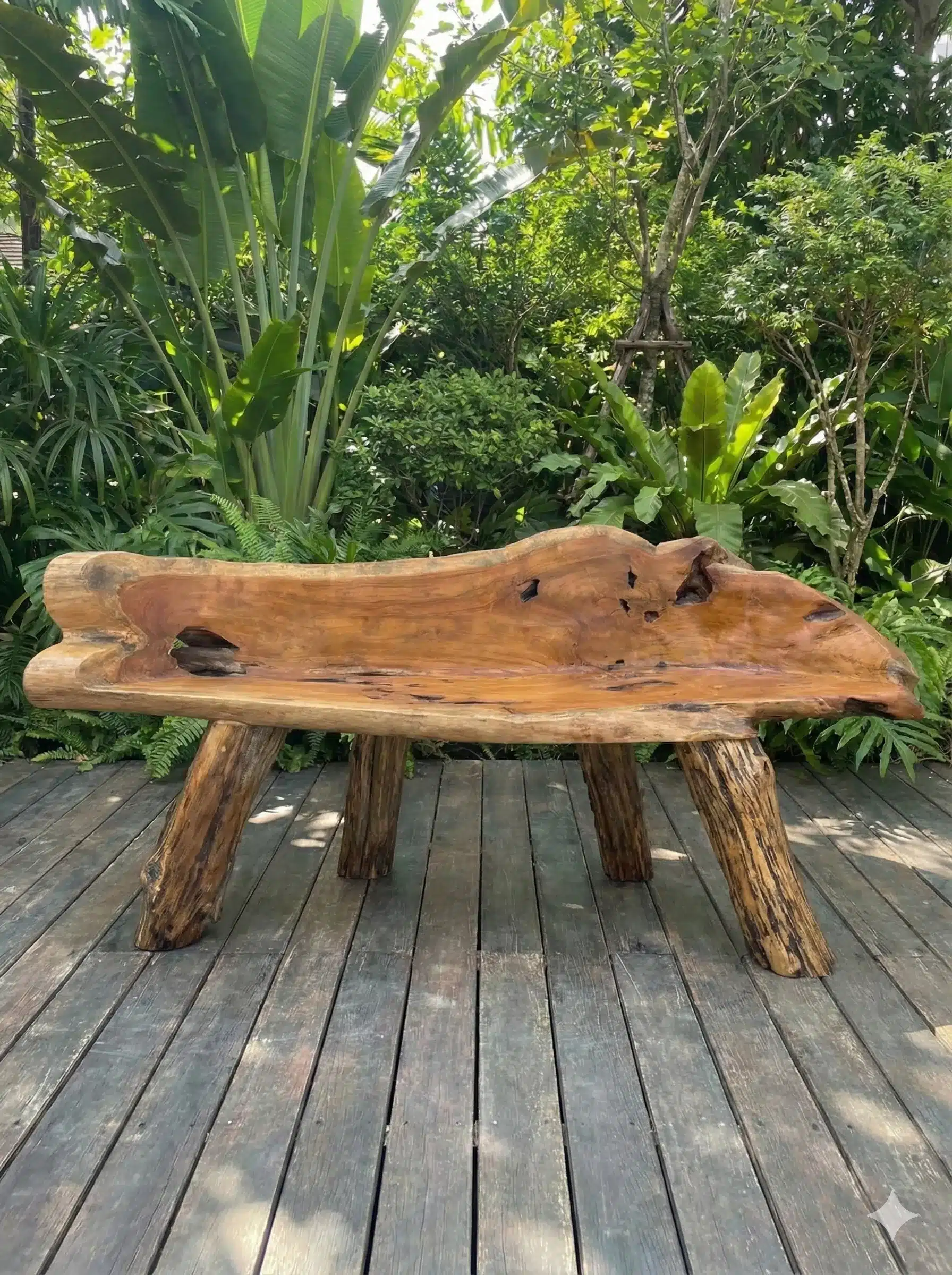 ספסל שורש טיק דגם I מידה 150 ס"מ מחיר מבצע: 1,800 ש"ח