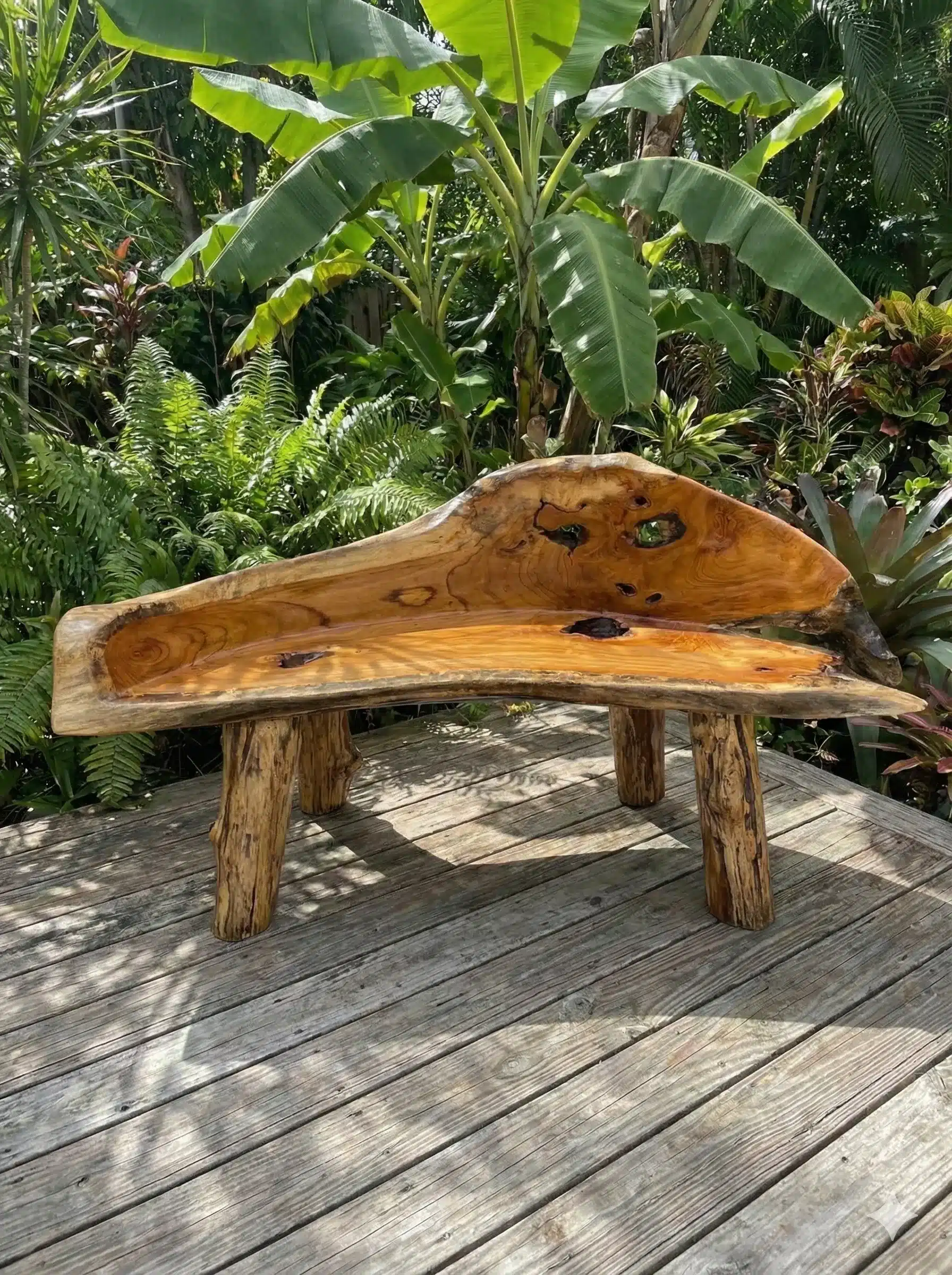 ספסל שורש טיק  דגם L מידה 155 ס"מ מחיר מבצע: 2,200 ש"ח