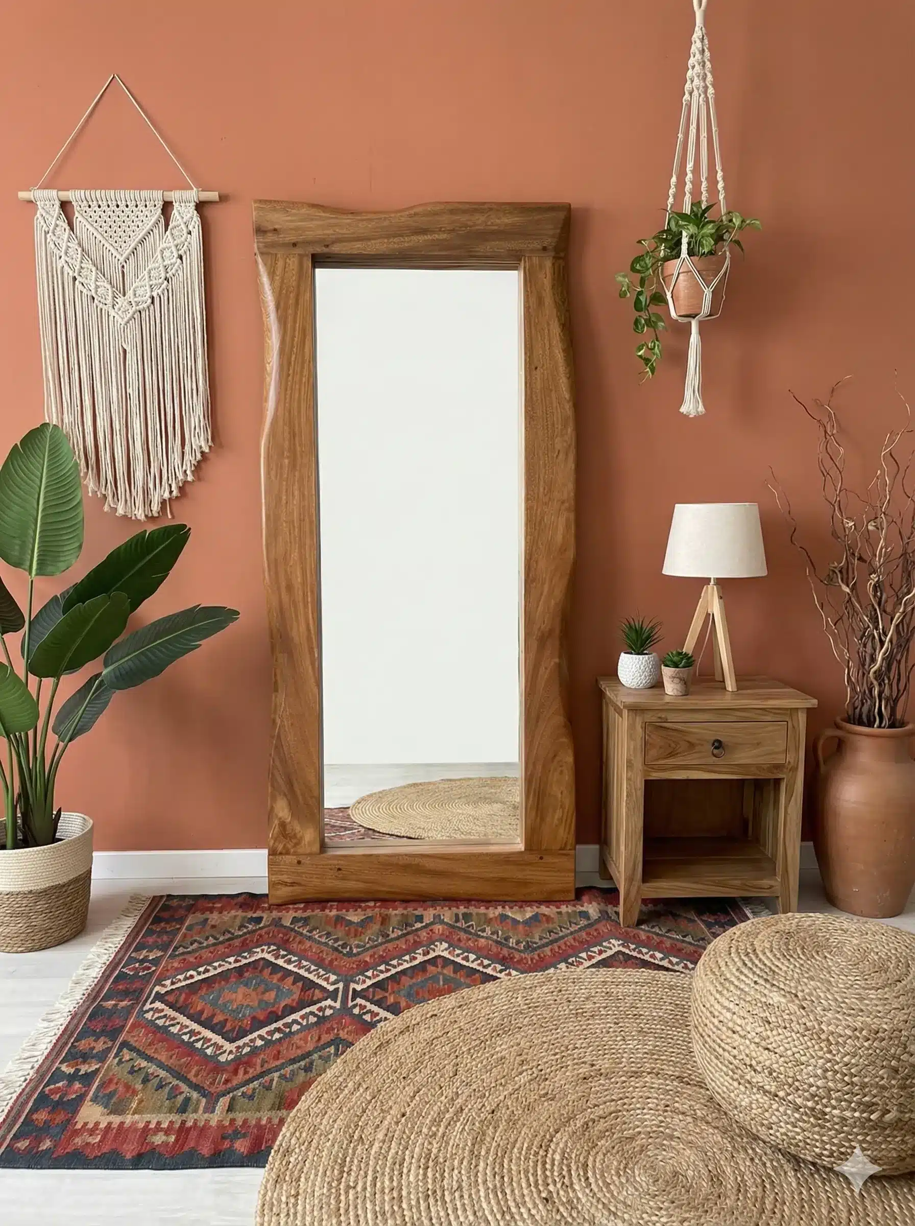 מראה עץ מלא גזע פרוס מידה 80*180 במחיר מבצע: 2,800 ש"ח