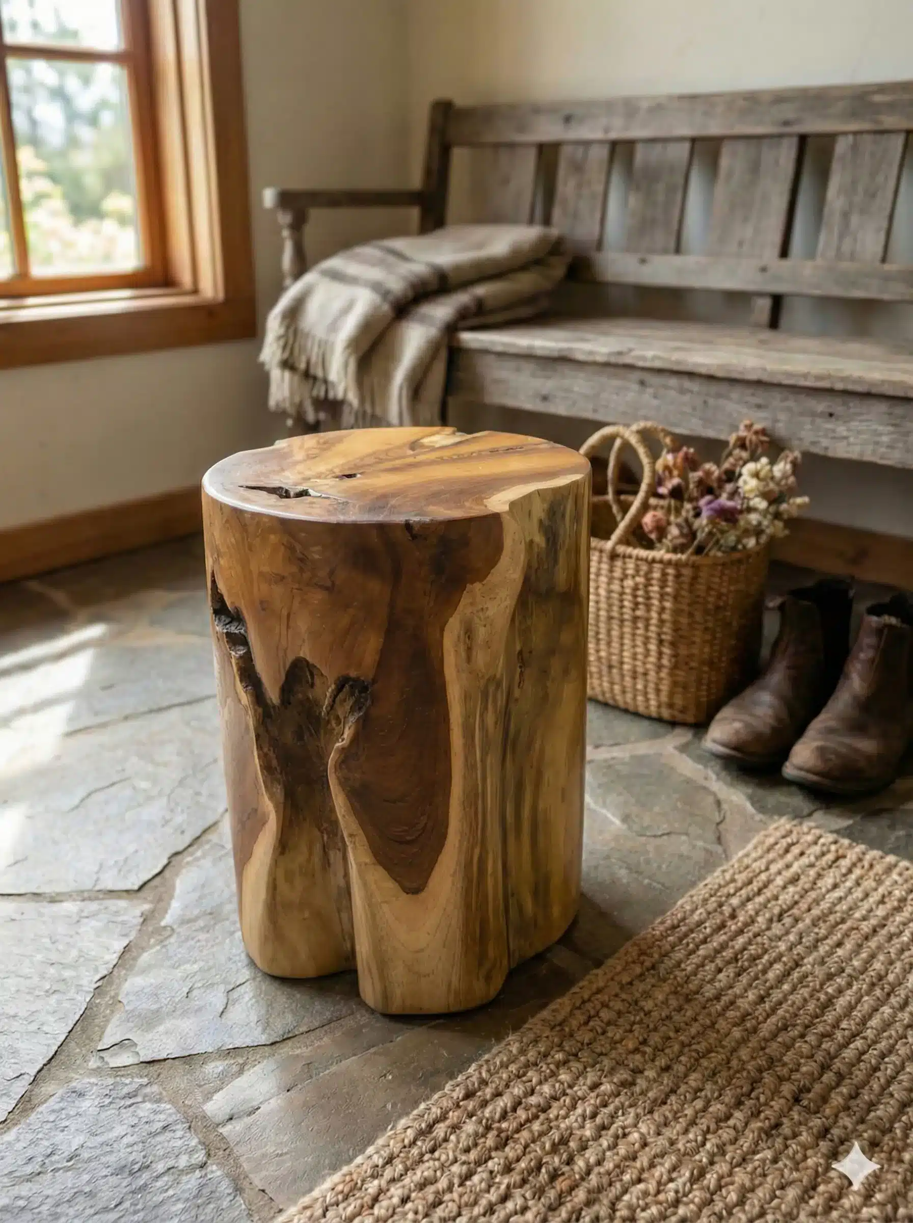 בול עץ טיק קוטר 35 ס"מ גובה 45 ס"מ במחיר מבצע: 690 ש"ח