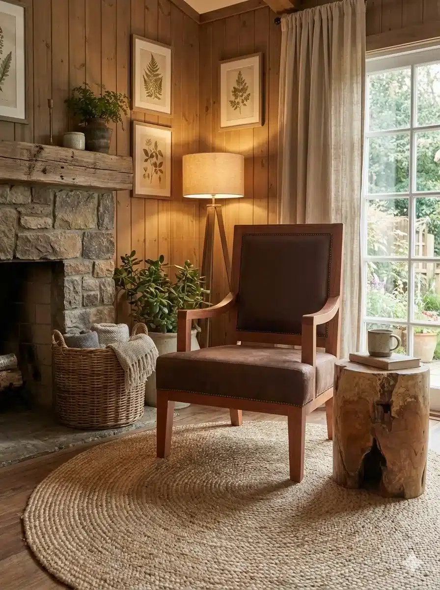 כורסא מבנה עץ מלא מהגוני במחיר מבצע: 1,990 ש"ח