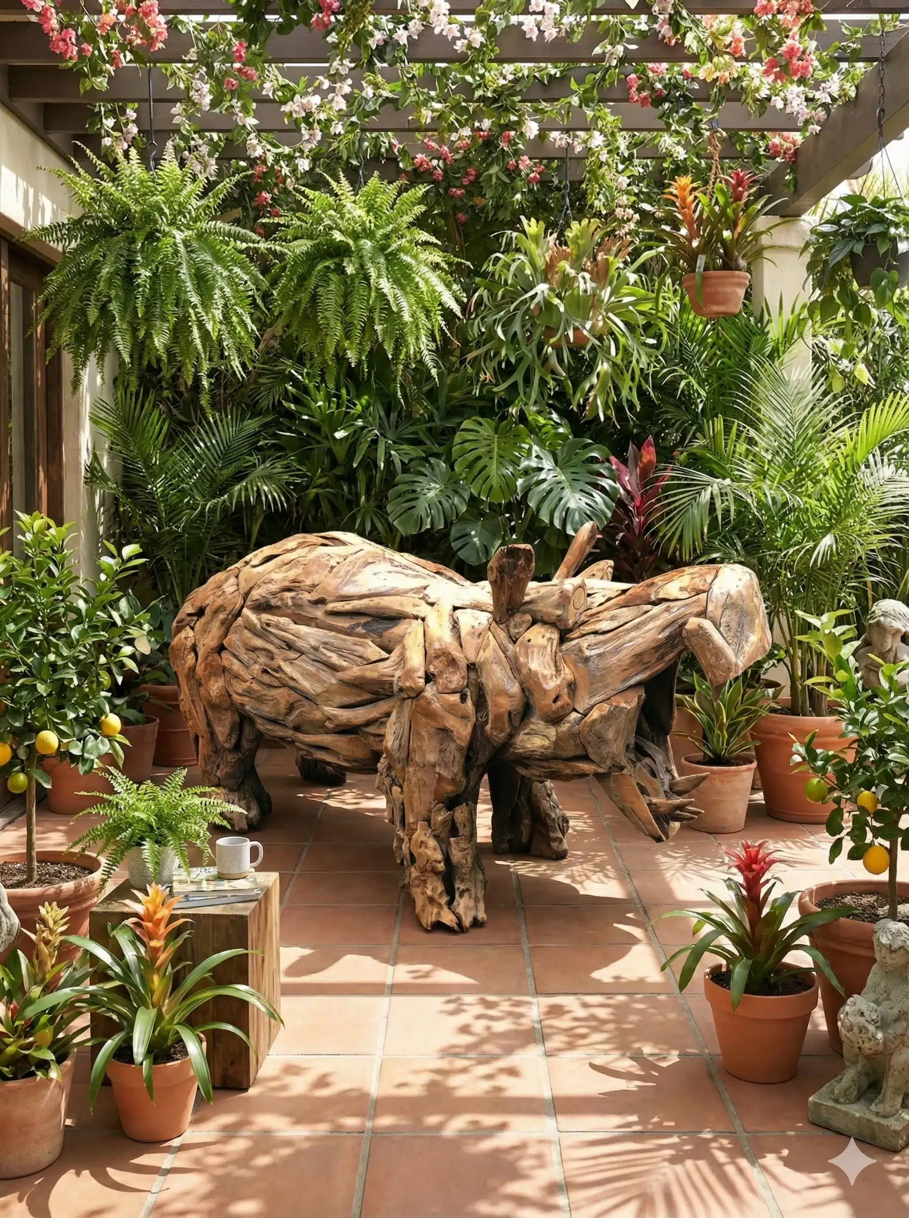 היפופוטמם מעץ טיק מידה 100*70*210 מחיר מבצע: 3,800 ש"ח