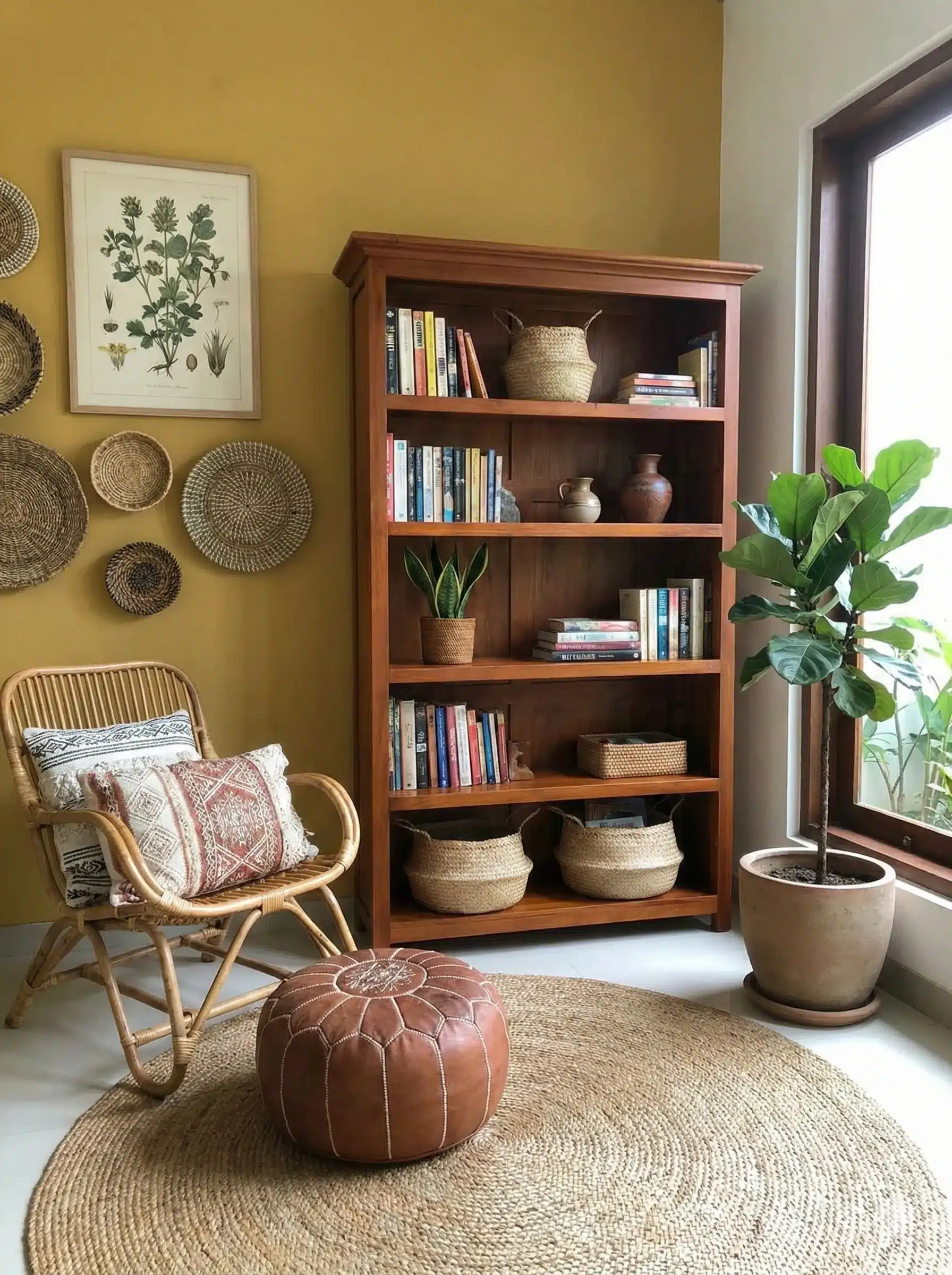 ספרייה כפרית עץ מלא מהגוני במידה 200*38*120 במחיר מבצע: 2,600 ש"ח