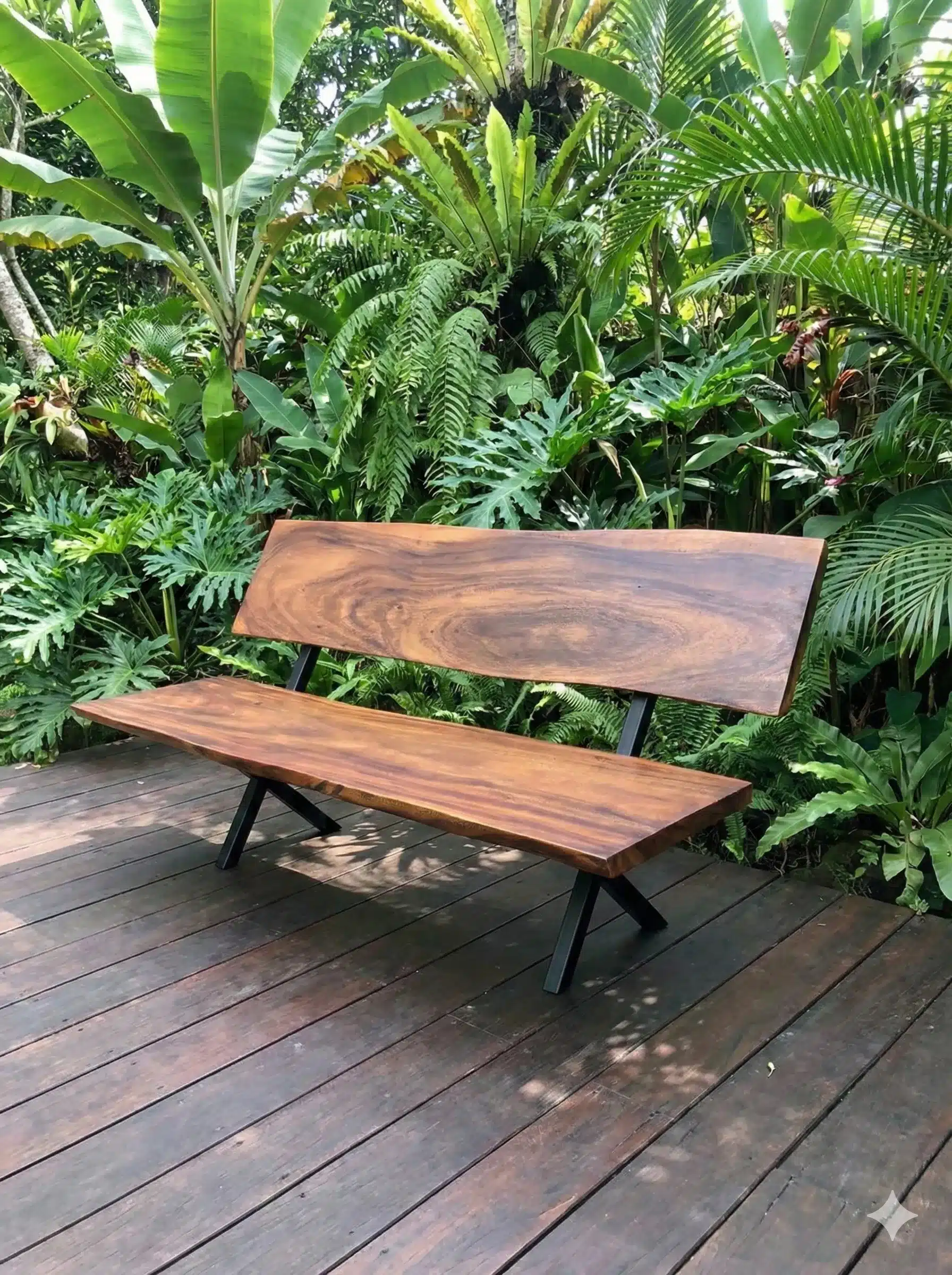 ספסל פרוסות גזע בשילוב רגל מתכת מידה 160 ס"מ אורך במחיר מבצע: 3,800 ש"ח