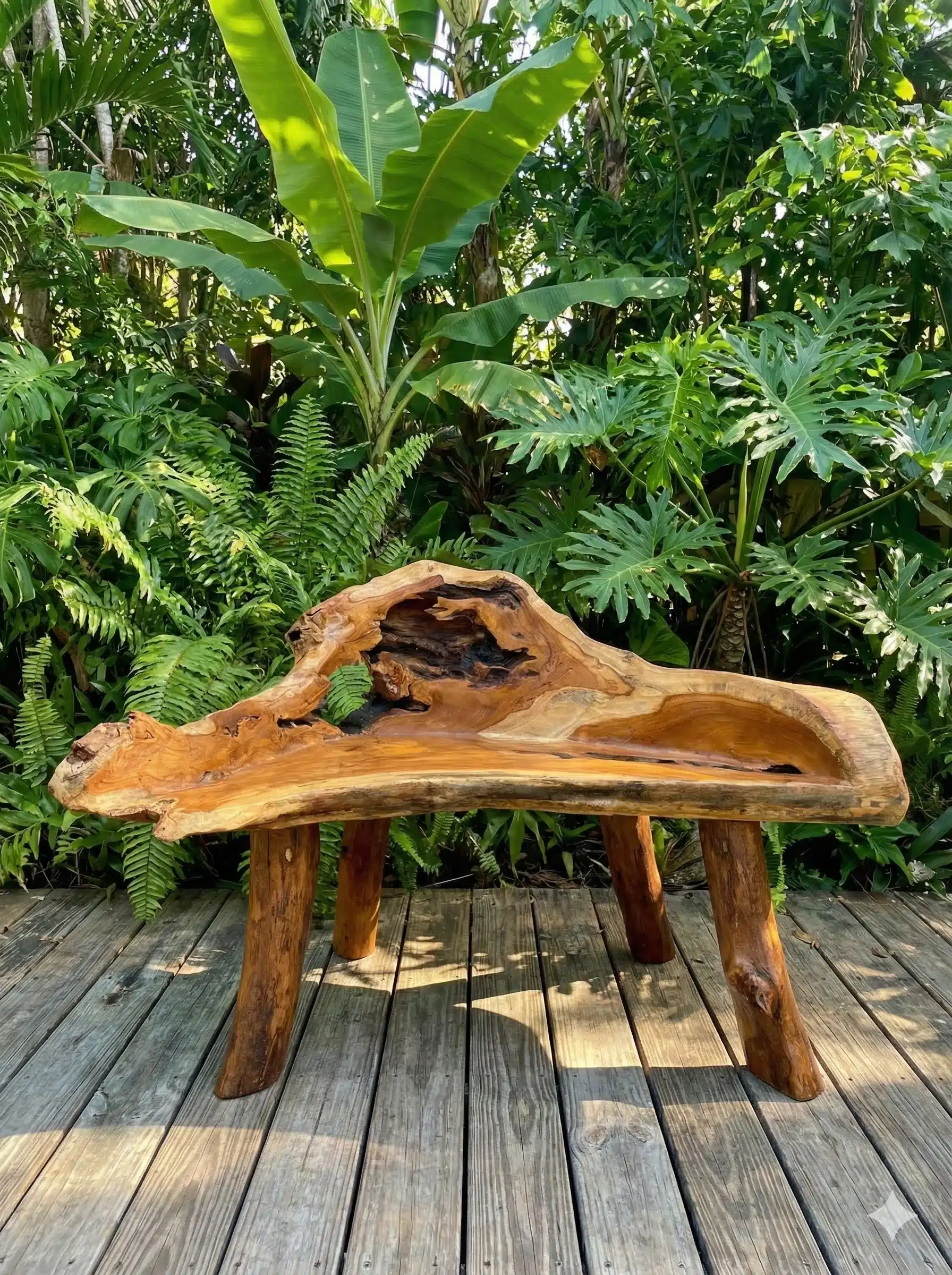 ספסל שורש טיק  דגם G מידה 125 ס"מ מחיר מבצע: 1,800 ש"ח