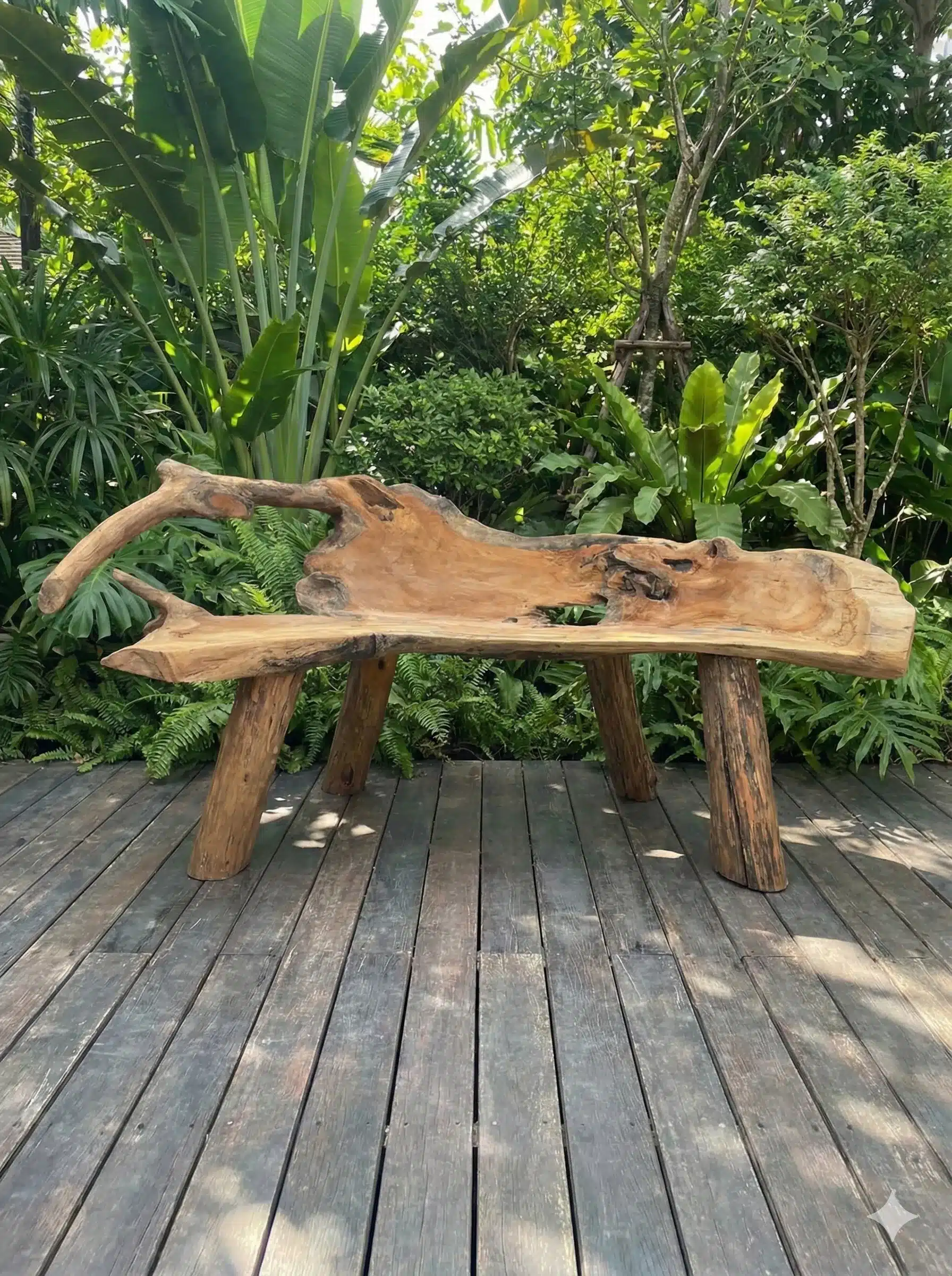 ספסל שורש טיק  דגם A  מידה 155 ס"מ מחיר מבצע: 2,200 ש"ח