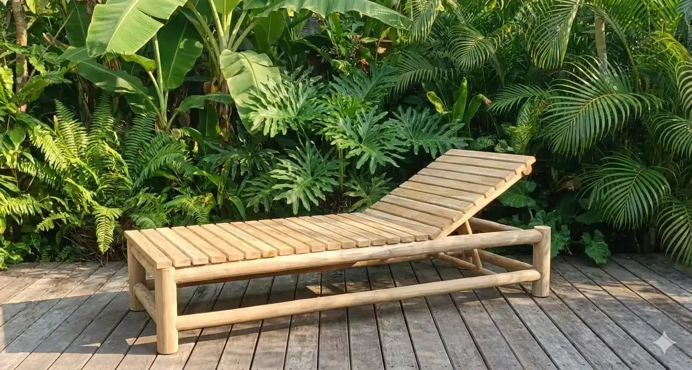 מיטת רביצה יחיד עץ טיק מידה 38*195*80 במחיר מבצע : 2,200 ש"ח