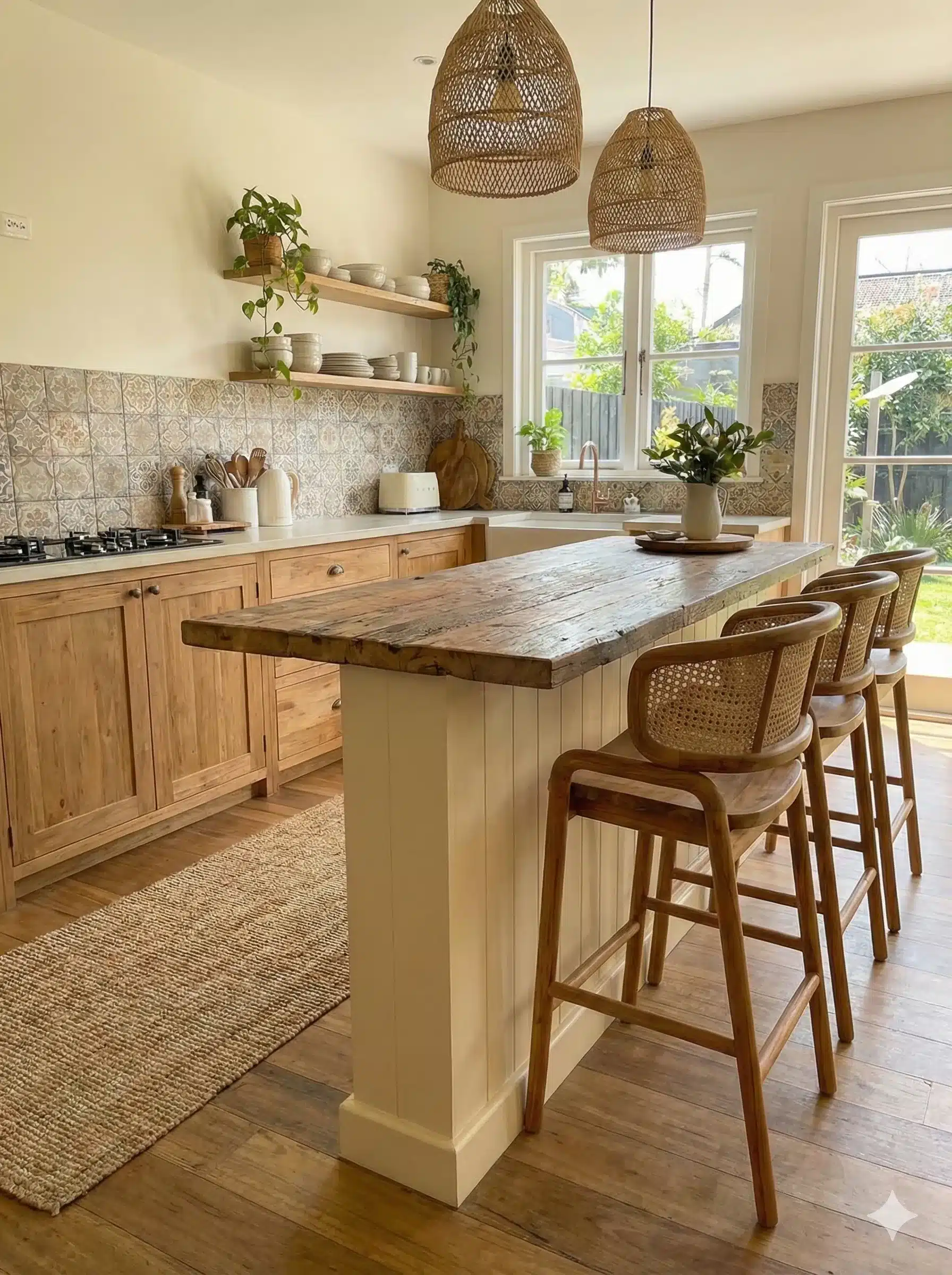 כיסא בר עץ מלא טיק בשילוב רשת וינאית מידה 110*50*56 במחיר מבצע: 1,490 ש"ח