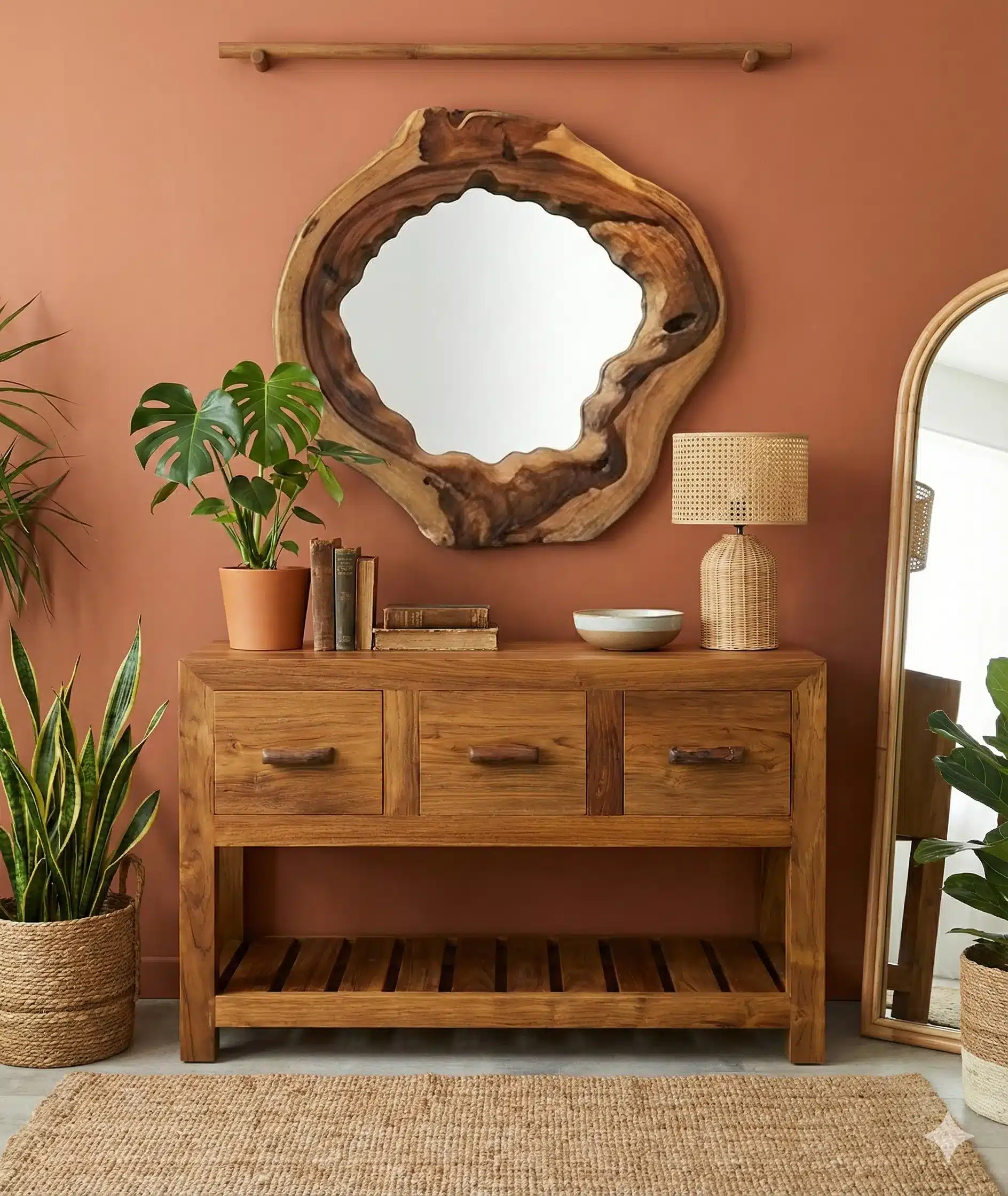 שידת מגירות עץ טיק בגימור רוסטיק מידה 80*40*100 במחיר מבצע: 3,400 ש"ח