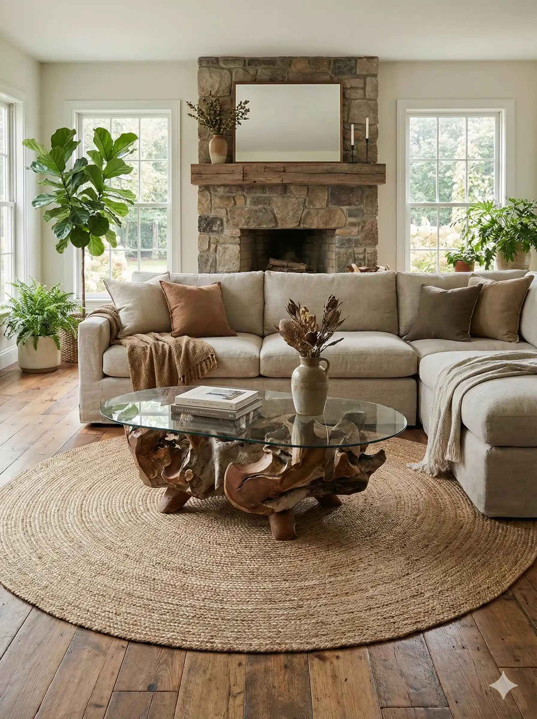 שולחן סלון שורש טיק אובלי דגם A מידה 45*60*120 במחיר מבצע: 4,200 ש"ח