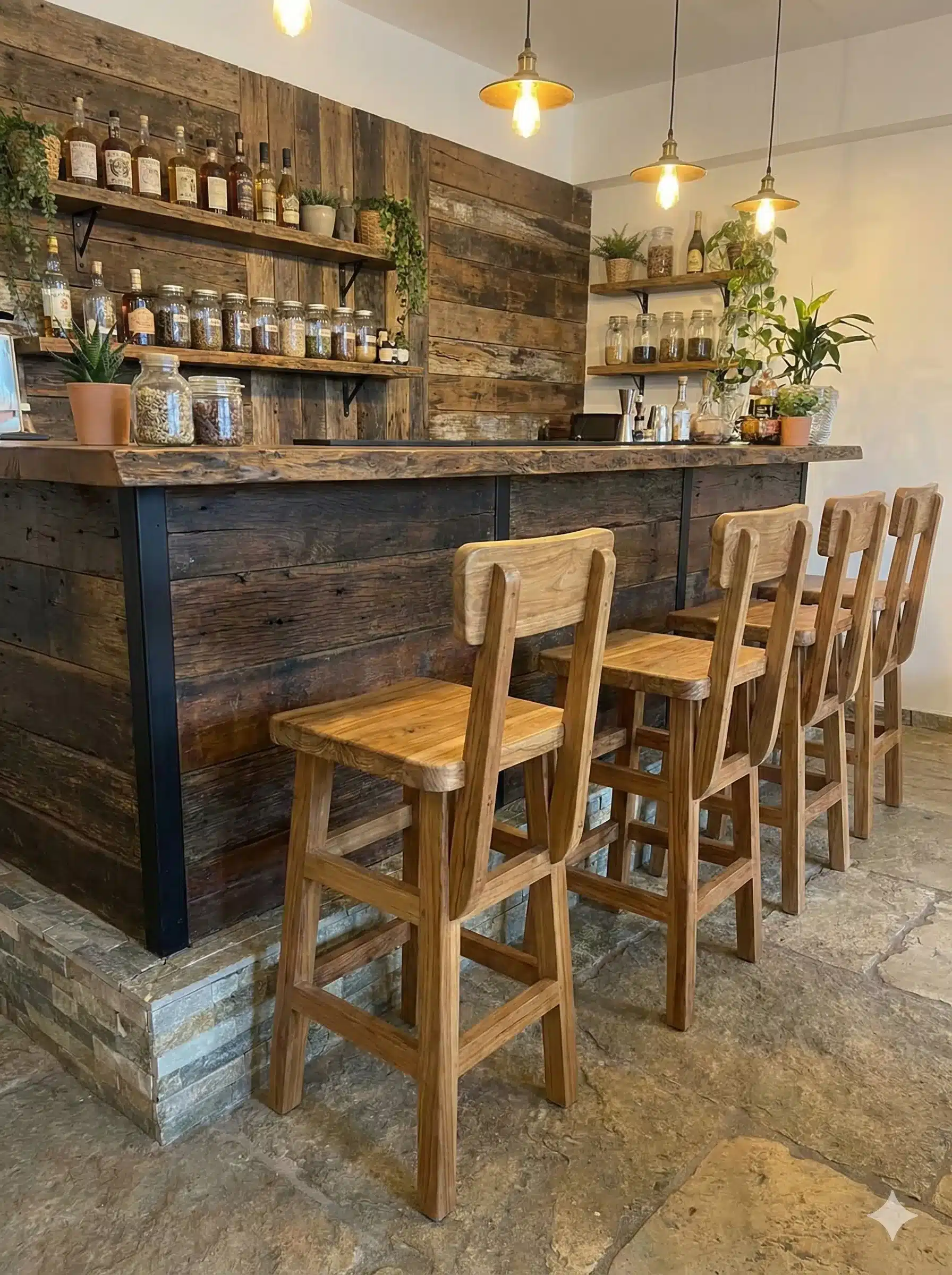 כיסא בר עם גב עץ טיק מידה 105*40*40 במחיר מבצע: 990 ש"ח