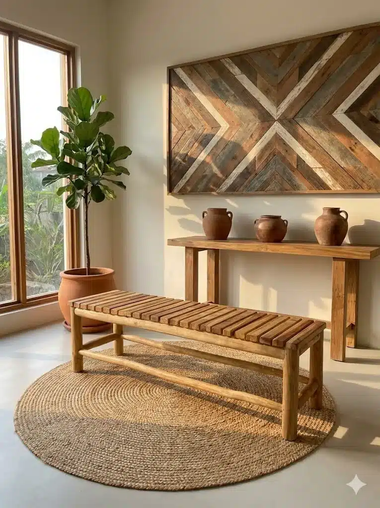 ספסל עץ טיק צעיר דגם JBF-070 במידה 45*45*180 במחיר מבצע: 1,680 ש"ח