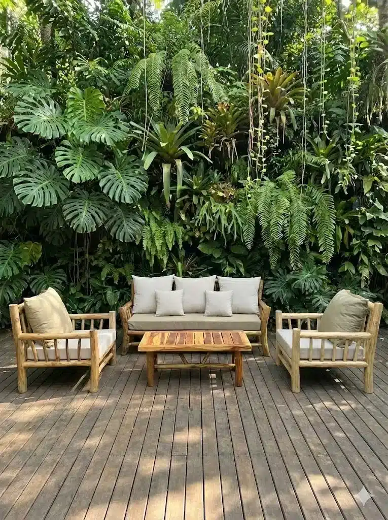 פינת רביצה טיק דגם אננס  הכוללת ספה 190 ס"מ עומק 80 ס"מ שני כורסאות יחיד 80*80 ושולחן במידה 55*110 במחיר מבצע: 7,200 ש"ח כולל רפדות איכותית