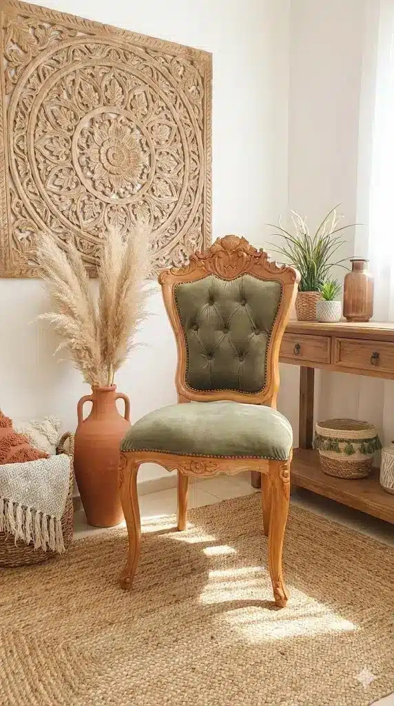 כיסא עץ מלא מהגוני גילוף עבודת יד גימור טבעי ניתן לבחור בד ריפוד מידה 110*50*50 במחיר מבצע: 1,490 ש"ח