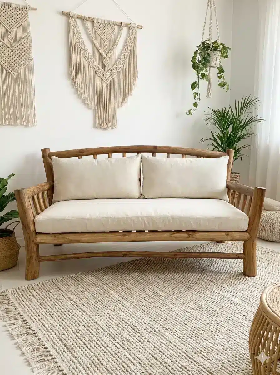 ספה טיק צעיר דגם אננס מידה 80*190 כולל ריפודים  איכותיים מותאים פנים כולל לכה uv  במחיר מבצע: 4,400 ש"ח