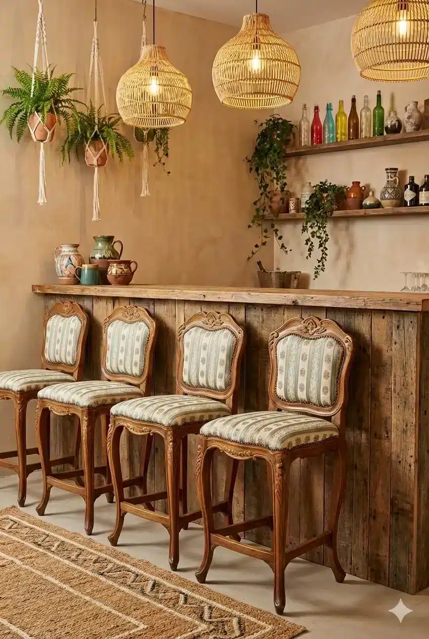 כיסאות בר עץ מלא מהגוני גילוף יד 4 יחידות מרופד כמו תמונה מחיר מבצע: 990 ש"ח ליחידה