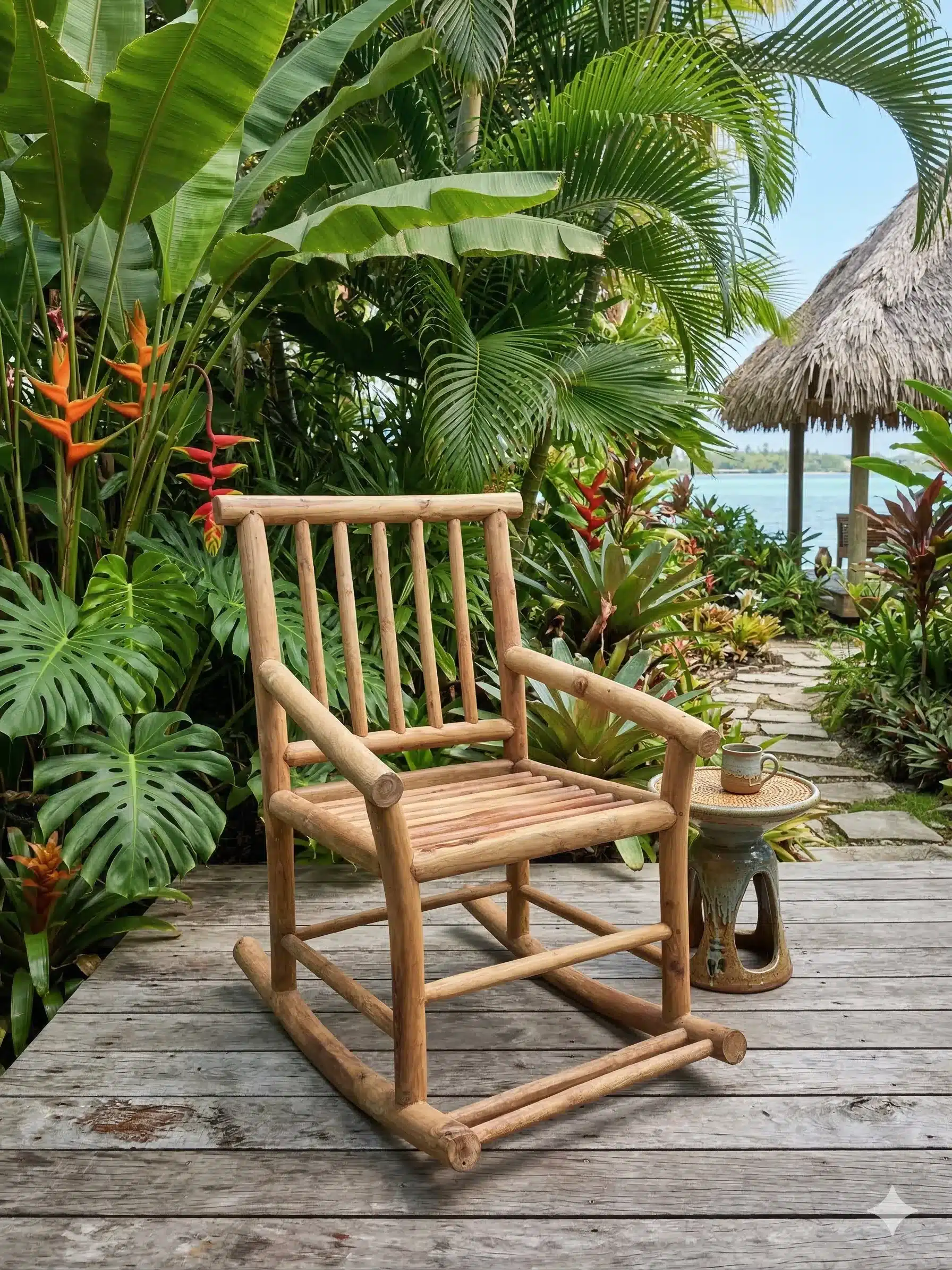 כיסא נדנדה טיק צעיר דגם JBF-035 מידה 110*100*65 במחיר מבצע: 1,800 ש"ח